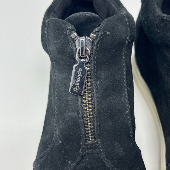 Blondo Glenda wedge sneakers black suede 6.5 women waterproof - Picture 5 of 13